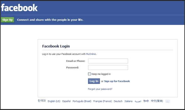 Facebook setting